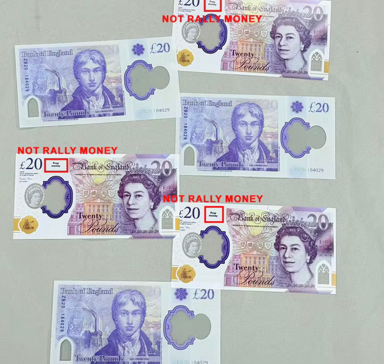 💷 Realistic £20 Prop Money – Perfect for Film, TV, and Creative Projects!